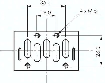 Elektrozawór ISO 1 5/2, powrót sprężyną, 24 V DC