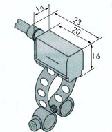 Elektron. przelacznik cylindrowy do cylindrów ze stali nierdzewnej