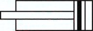 Siłownik kompaktowy dwustronnego działania UNITOP, D50x25- Air-com