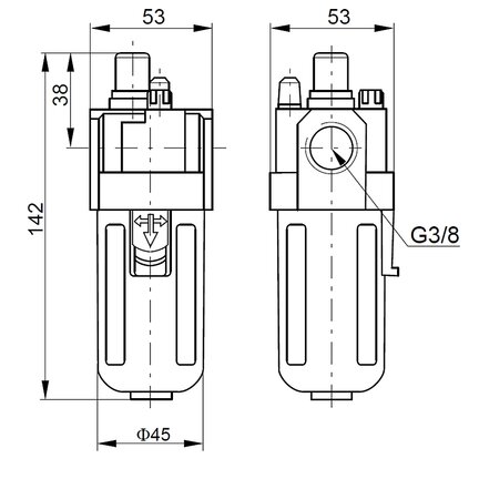 Smarownica sprężonego powietrza seria EASY LINE G3/8" - Air-Com
