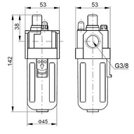 Smarownica sprężonego powietrza seria EASY LINE G3/8" - Air-Com