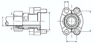 Proste złącze kołnierzowe 1/2-SAE 3000 PSI 16 S