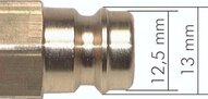 Króciec szybkozłącza do form wtrysk., 13 mm, G1/4" GZ