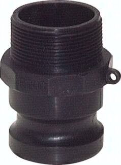 Wtyk złącza Camlock, typ F, R 1 1/4" GZ, 6 bar, PP
