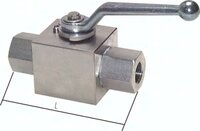Zawór kulowy hydrauliczny, stal nierdzewna, G 1", PN315