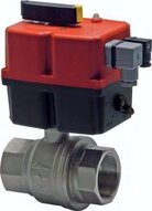Zawór kulowy z napędem elektr., mosiądz, G 1 1/2", 85-240V AC/DC