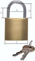 Kłódka rozmiar 30 z 2 kluczami