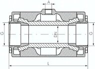Zawór zaciskowy pneumatyczny, G 1-1/4", aluminium