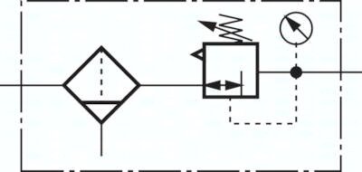 Filtroreduktor do sprężonego powietrza MULTIFIX G1/2, 0,5-10 bar, z zamkiem bębenkowym, z osłoną zbiornika, wielkość 2