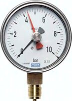 Manometr pionowy (CrNi/mos.), D100, 0 - 250 bar