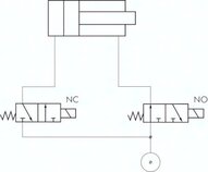 3/2-drogowy zawór elektromagnetyczny 8 x 6 (przylacze CK) -> G 1/8" (gwint zew.)