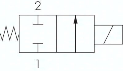 2/2-drogowy zawór elektromagnetyczny 4 mm (zlacze wtykowe) -> G 1/8" (gwint zew.