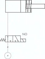 3/2-drogowy zawór elektromagnetyczny G 1/8" (gwint zew.) -> G 1/8" (gwint wew.)