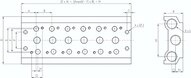 Płyta przyłączeniowa (wyspa) do zaworów 5/2-5/3 serii RV-40 n=6