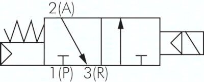 Elektrozawór 3/2 M5 (NC), 24 V DC