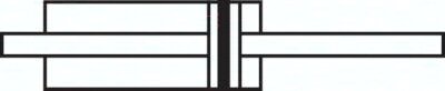 Siłownik dwustronnego działania ISO 6432, D25x320, dwustronne tłoczysko, z magnesem - Airtec
