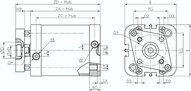 Siłownik dwustronnego działania ISO21287, z dwustronnym tłoczyskiem, D32x15 - Airtec