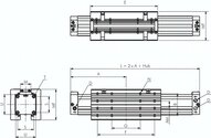 Siłownik beztłoczyskowy D63x2000, z podwójnym prowadzeniem, standardowy - Air-com
