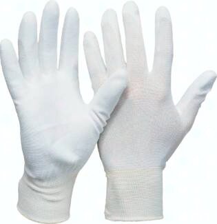 Feinstrick Handschuh mit PU-Teilbe. Industriequalität