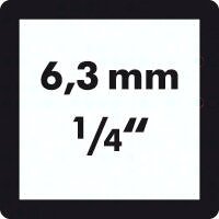 Steckschlüsseleinsatz, 6-Kant, 1/4"