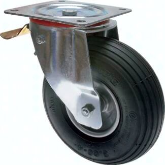Rolka z %potrójnym ogumieniem Krazek kierujacy z ustalaczem calkowitym, 260mm