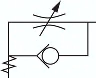Zawór dławiąco-zwrotny dławienie na dopływie  G 1/4 - 10 x 8, złączka skręcana, regulacja pokrętłem, mosiądz niklowany
