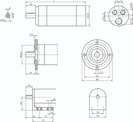 Lamellenmotor 400 Watt umsteuerbar
