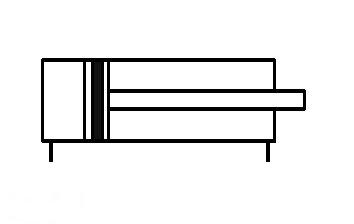 Siłownik CP95 D32x10, dwustronnego działania, z magnesem