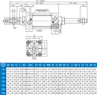 Siłownik ISO15552 D32x40, z dwustronnym tłoczyskiem
