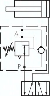 Zawór energooszczędny z zaworem zwrotnym R1/8-8x6, złączka skręcana