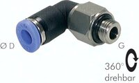 Złączka kątowa wtykowa łożyskowana G3/8-8 (oring)