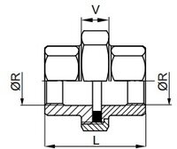 Śrubunki gwintowane z uszczelnieniem stożkowym, z gwintem wewnętrznym, ze stali nierdzewnej (AISI316), PN16