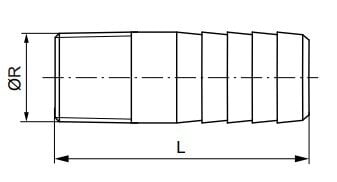 Sztucery gwintowane, z gwintem zewnętrznym, ze stali nierdzewnej (AISI316), PN50