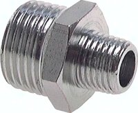 Nypel podwójnyR 1"-R 1/2", Mosiadz niklowany