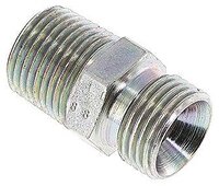 Nypel podwójny wys. cis. G 1/2"-NPT 1/2", Stal ocynkowana