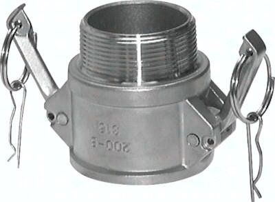 Zlacze Kamlock (B) NPT 2"(gwint zew.), Stal szlachetna (1.4408)