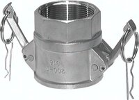 Zlacze Kamlock (D) NPT 2"(gwint wew.), Stal szlachetna (1.4408)