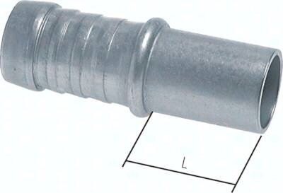Nypel wezowy rurowy 15, 14 - 15mm, 1.4301