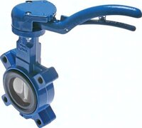 Przepustnica międzykołnierzowa ręczna DN125/PN16 (DIN/EN) GGG40/powłoka epoksydowa GGG40/EPDM