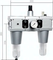 Stacja przygotowania powietrza 3-elementowa Multifix G 3/4", 0,5 - 16 bar, wielkość 5