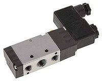Elektrozawór 5/2 G 1/4 (odpowietrzenie G 1/8), powrót powietrzem, 230 V AC