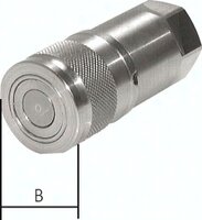 Szybkozłącza hydrauliczne Flat Face z gwintem wewnętrznym ISO 16028, stal nierdzewna