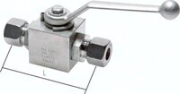 Zawory kulowe hydrauliczne do rurek hydraulicznych do 500 bar, stal nierdzewna - Air-Com