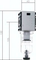 Filtry sprężonego powietrza G 1/4", seria Futura, wielkość 0 - Air-Com