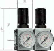 Reduktory ciśnienia do montażu szeregowego 1/4"-3/8", seria 1