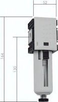 Filtry sprężonego powietrza G 1/4" - G 3/8", seria Futura, wielkość 1 - Air-Com