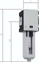 Filtry sprężonego powietrza z węglem aktywnym G 1/4" - G 1", seria Futura, wielkość 0 - 4 - Air-Com