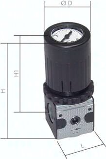 Reduktory ciśnienia do montażu tablicowego z wbudowanym manometrem Multifix 1/4"-3/8"