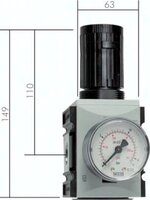 Reduktory ciśnienia standardowe i precyzyjne Futura G 3/8 " - G 1/2 ", wielkość 2