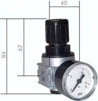 Reduktory ciśnienia standardowe Multifix G 1/8" - G 1/4", wielkość 0 - Air-Com